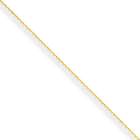 goldia 14 Inch 10k Yellow Gold .6mm Solid Diamond Cut Cable Chain 