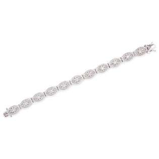 JewelBasket Sterling Silver Gemstone Bracelets   CZ Sterling 