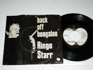 45RPM W/PIC SLEEVE Ringo Starr BACK OFF BOOGALOO NM/NM   