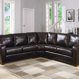 Charles Schneider Furniture Ellen Leather Sectional   Leather Bark at 