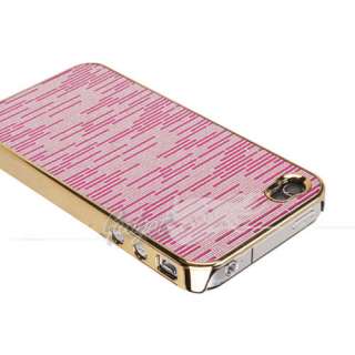 Sunset Ultra Thin Hard Case for iPhone 4 4G Gold Frame  