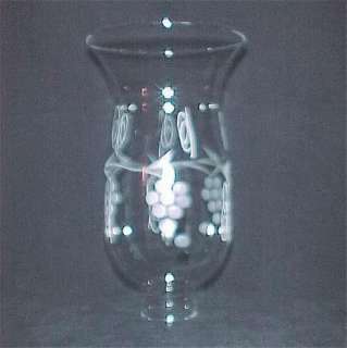 Clear Cut Glass Hurricane Lamp Shade 1 5/8 X 8 Grapes  