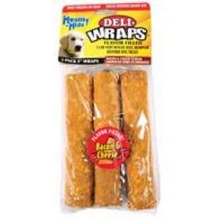   Llc Deli Wrap Rawhide Roll Bacon & Cheese 5 Inch 3 Pack 