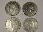 Lot of 4 Canadian Silver Half Dollar 50c Coin Canadian Years 1943 1951