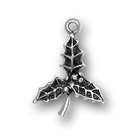 Beadaholique Sterling Silver Christmas Holly Leaf Charm 23mm (1)