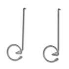 Safeco Panelmate Wire Coat Hooks w/Plastic Ends, 7w x 7 1/4h, Charcoal 