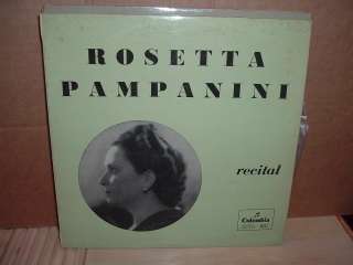 RARE ROSETTA PAMPANINI ITALIAN OPERA RECITAL 1956 COLUMBIA 10 LP NM 