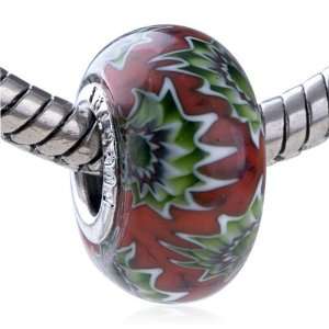 Pandora Chamilia Biagi Compatible Murano Glass Beads Flower Beads, 5mm 