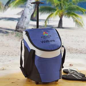   com Personalized Custom Corporate Logo Rolling Cooler Bag 