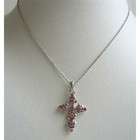 Fashion Jewelry For Everyone Collections Pink Cross Pendant Fully 