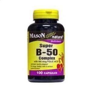  Vitamins Mason Natural Super B 50 complex with 400 mcg folic acid 