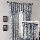 Madison Classic Hayden Stencil Damask 52x20 Valance in Navy Color