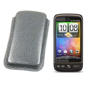   Case for HTC Desire   Granulated Cow Leather   Dark Grey Electronics