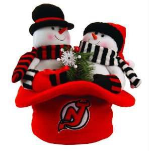  12 NHL New Jersey Devils Plush Snowmen Top Hat Christmas 