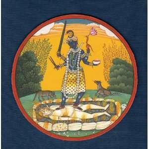 Mahavidya Goddess Tara   Water Color Painting on Paper  