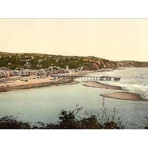 Vintage Travel Poster   View from the Ness Teignmouth England 24 X 18