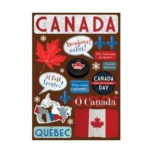  Canada Cardstock Stickers 5.5X9 Sheet   French Canada French Canada 