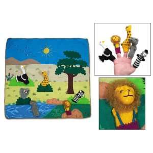  Finger puppets with scenery, Safari in Etosha