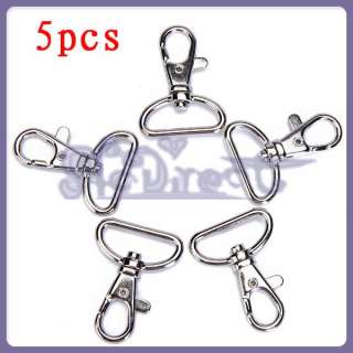 5pcs 1 Inch Swivel Trigger Snap Hooks Keychain Lobster Silver  