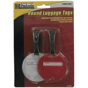  2 Piece Round Luggage Tags Case Pack 48 