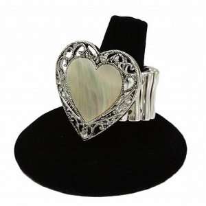  Faux Mother of Pearl Large Stretch Ring Jewelry