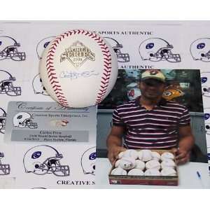  Signed Carlos Pena Baseball   2008 World Series Official 