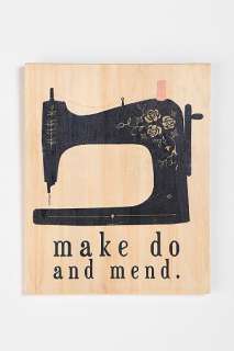 UrbanOutfitters  15x12 Make Do and Mend by Clare Owen Wood Print