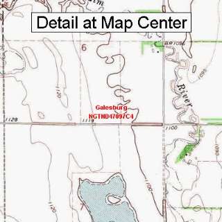  USGS Topographic Quadrangle Map   Galesburg, North Dakota 