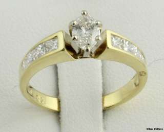 32ctw Genuine Marquise Solitaire & Accent Diamond Engagement Ring 