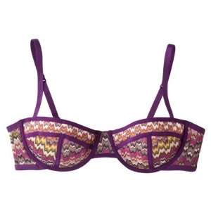   ® Womens Balconette Mesh Bra, Purple, Size 38C 