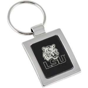  LSU Tigers Brushed Metal Square Keychain Sports 