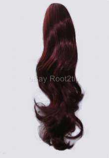   Cherry Burgundy 22  Curly Hairpiece  Hair Extension #99j★  