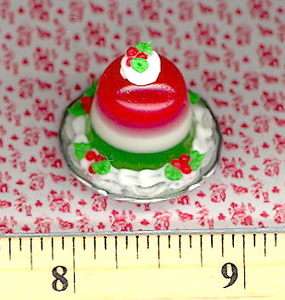   Crafted Dollhouse Miniature Layered Christmas Jello Dome Mold  