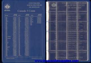 CANADA COIN ALBUM / FOLDER / UNI SAFE 5 CENTS BLANK  