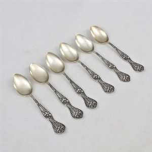 Daffodil by Manchester, Sterling Demitasse Spoon, Set of 6, Gilt Bowl 