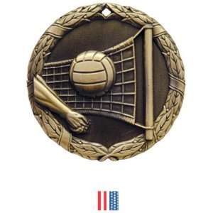   Medal M 300V GOLD MEDAL/FLAG RIBBON 2 ROUND MEDAL