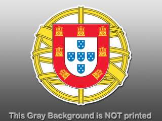 Portugal Crest Sticker  decal Coat Of Arms Portuguese  