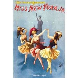  Miss New York Jr. Burlesque 20X30 Paper with Black Frame 