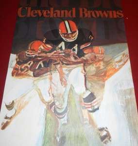 Vintage Cleveland Browns Poster 1970 Stancraft Bartell  