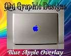 Macbook decal BLUE translucent Apple Logo Overlay