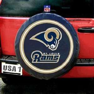  Saint Louis Rams NFL Spare Tire Cover (Black) Sports 