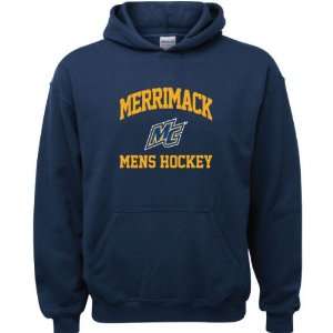 Merrimack Warriors Navy Youth Mens Hockey Arch Hooded 