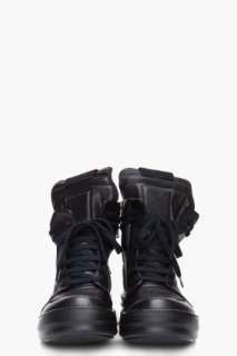 Rick Owens Black Geobasket Sneakers for men  