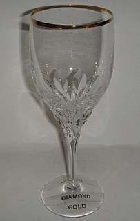 Gorham Diamond Gold Water Goblet  