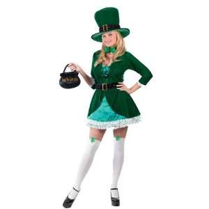   FunWorld Luscious Leprechaun Adult Costume / Green   Size Large 8 14
