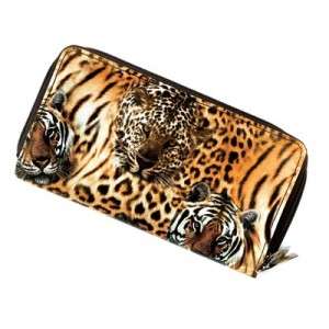 Big CAT Jungle Animal Print Womens CLUTCH WALLET~Tiger Stripes 