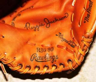   RBG90 Reggie Jackson and Wilson PRO450 Leather Baseball Gloves Used