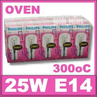 10 X PHILIPS 25W E14 SES Oven LAMP LIGHT BULB 300oC  