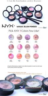 NYX MOSAIC POWDER BLUSH Pick ANY 3 Colors You Like  