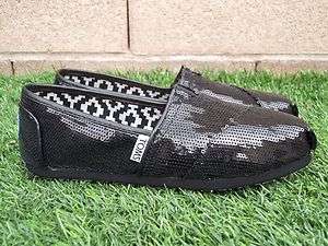 Toms Womens Classic Black Sequins New In Box MSRP $65 SIZE 5 to 10 